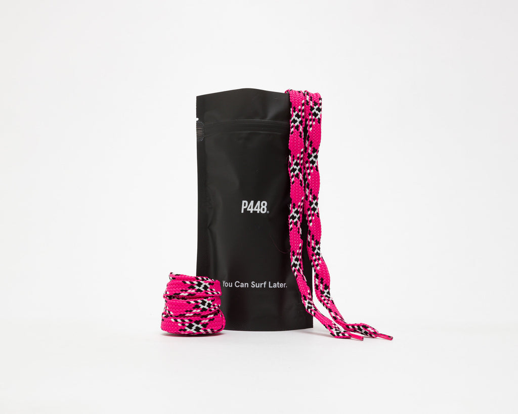 Shoelaces Fuchsia/Black/White