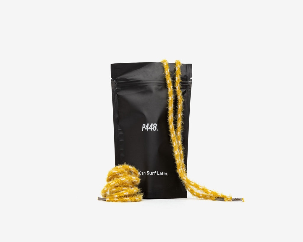 Shoelaces Yellow/White Fuzzy